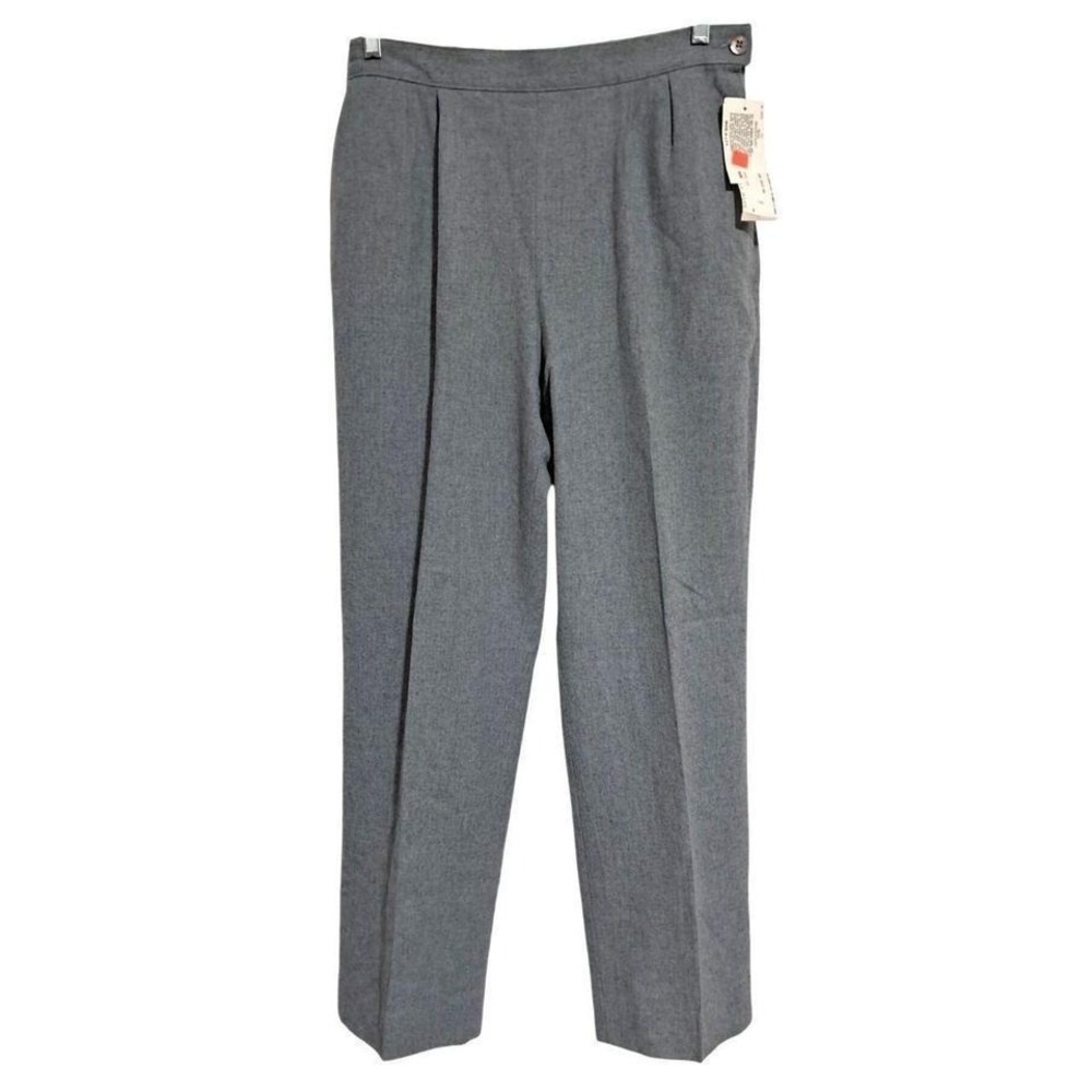 Pendleton Trousers Womens 14 Miss Gray Wool Pleated High Waist Vintage USA NWT‎